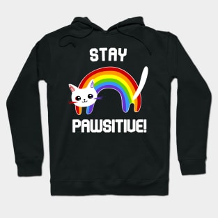 Stay PAWsitive! Motivational Hoodie